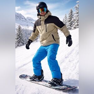 Salomon Climapro Ski Snow Pants Men’s XL Blue Waterproof Snowboard Winter